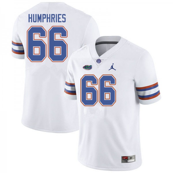 Jordan Brand Men #66 Jaelin Humphries Florida Gators College Football Jerseys White